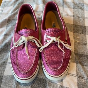 Sperry sparkly pink top-sider